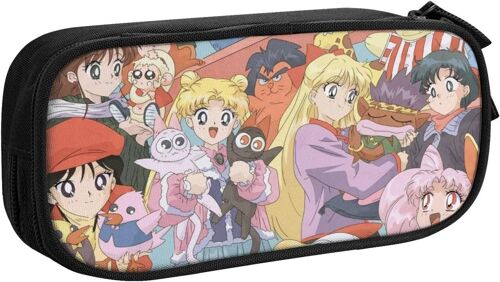 Sailor Moon Grande Trousse À Crayons Portable De Grande Capacité Pour Bureau, Maquillage, Fournitures Scolaires, Convient Pour Les Étudiants, Filles, Garçons, Adolescents
