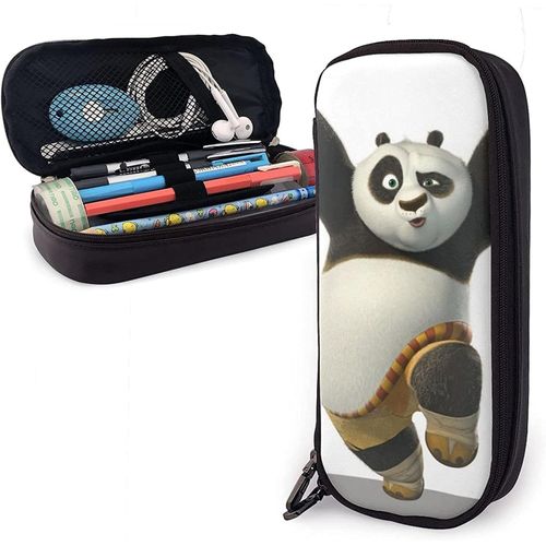 Kungfu Trousse À Crayons En Cuir Motif Panda