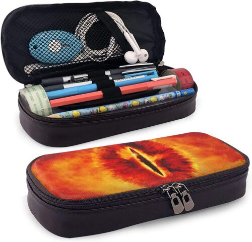 Lord Rings Trousse À Crayons En Cuir Avec Fermeture Éclair Grande Capacité Pour Étudiants Et Étudiants