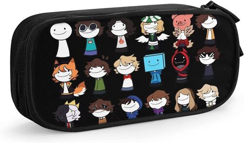 All Dream Smp Trousse À Crayons Avec Image De Personnage, Sacs À Stylos De Grande Capacité, Sac De Rangement De Papeterie Pour Étudiants, Adapté Au Bureau De L'école Des Garçons Et Des Filles