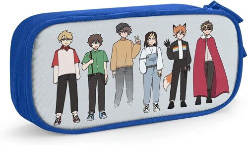 Dream Smp Trousse À Crayons Avec Fermeture Éclair Grande Capacité Tissu Oxford Porte-Stylo Marqueur Pochette De Bureau