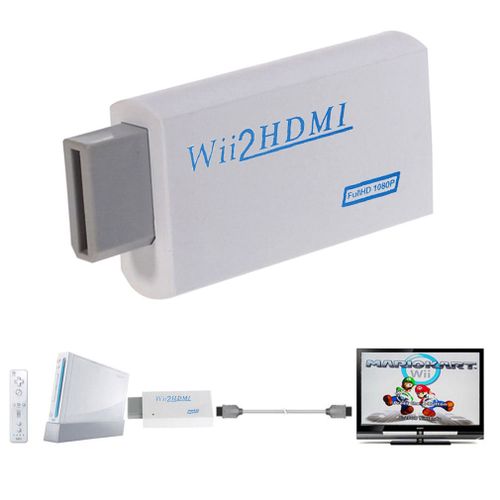 Wii Pour Hdmi 1080p Upscaling Adaptateur Convertisseur 3,5 Mm Avec Sortie Audio
