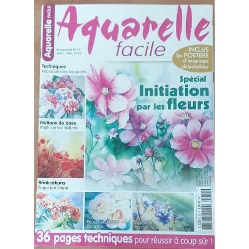 Revue Carnet Aquarelle Special Initiation Par Les Fleurs N°31