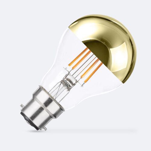 Ampoule Filament Led B22 6w 600 Lm A60 Gold Reflect Blanc Chaud No Flicker 2200k
