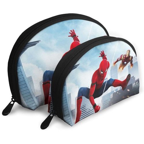 Spiderman Sacs À Main Sur Mesure Sacs À Main, Pochettes, Portefeuilles, Trousses À Cosmétiques, Sacs De Rangement De Voyage, Sacs De Rangement En Forme De Coquillage 1 Grand Et 1 Petit, Blanc, Taille Unique