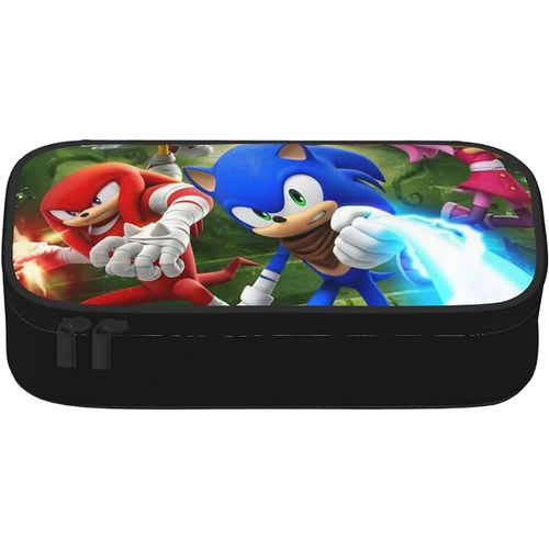 Sonic The Hedgehog Porte-Monnaie Avec Fermeture Éclair, Grande Trousse À Crayons Tendance Pour Femmes, Hommes Et Enfants