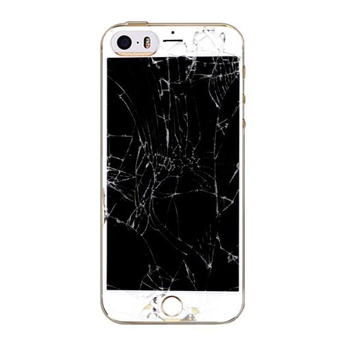 Coque Case Iphone 6 6s (4"7) Écran Cassé Broken Screen Silicone Souple (D3)