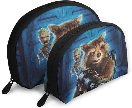 Les Gardiens De La Galaxie Sacs À Main, Sacs À Main, Pochettes, Portefeuilles, Trousses De Maquillage, Sacs De Rangement De Voyage, Sacs De Rangement En Forme De Coquillage, Un Grand Et Un Petit, Blanc, Taille Unique