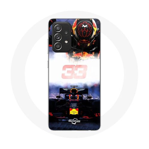 Coque Samsung Galaxy A33 5g Formule 1 Max Verstappen Pilote De F1 Noir Rouge Et Jaune