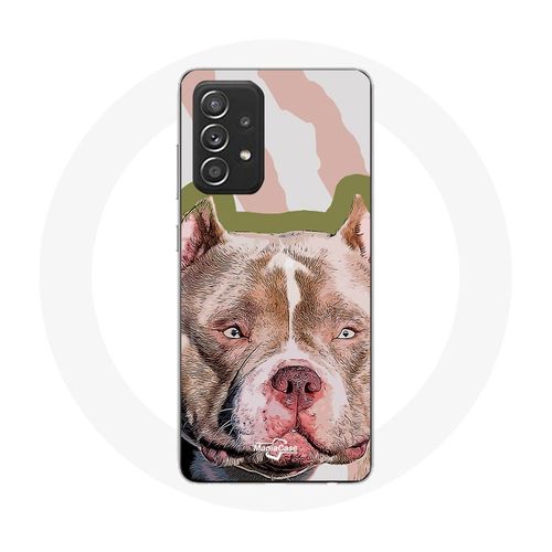 Coque Pour Samsung Galaxy A52 Chien De Pitbull Marron