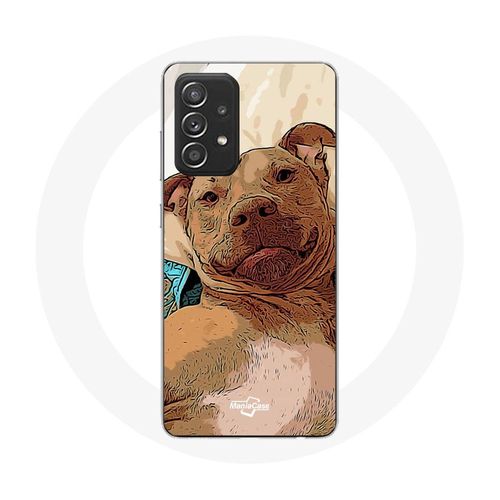 Coque Pour Samsung Galaxy A52 American Pit Bull Terrier Marron