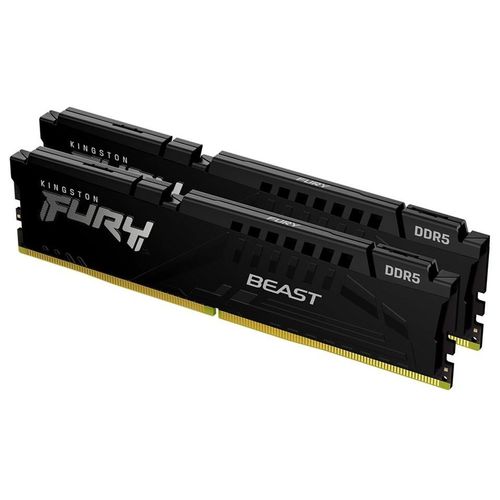 Kingston FURY Beast - DDR5 - kit - 64 Go: 2 x 32 Go - DIMM 288 broches - 6000 MT/s / PC5-48000 - CL30 - 1.4 V - mémoire sans tampon - on-die ECC - noir
