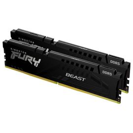 Kingston FURY Beast - DDR5 - kit - 64 Go: 2 x 32 Go - DIMM 288 broches - 6000 MT/s / PC5-48000 - CL30 - 1.4 V - mémoire sans tampon - on-die ECC - noir