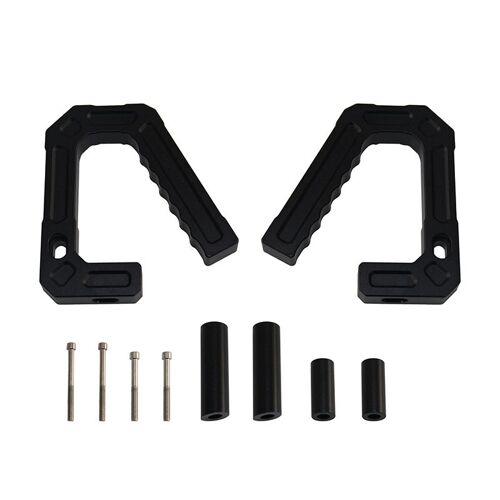 Black Poignées Avant De Voiture En Aluminium, Barre De Poignée Pour Jeep Jk Wrangler 07-18 Sport Sahara Rubicon 2/4 Paire De Portes "Nipseyteko"