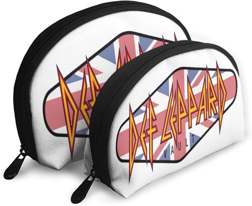 Def Leppard Sacs À Main, Pochettes, Portefeuilles, Trousses De Maquillage, Sacs De Rangement De Voyage, Sacs De Rangement En Forme De Coquillage, Blanc, Taille Unique