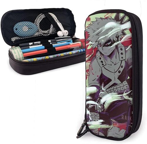 Bakugou Katsuki Trousse À Crayons En Cuir Personnalisée Pour Garçons Et Filles