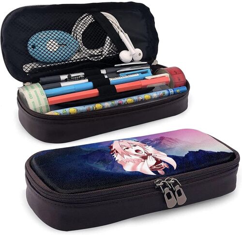 A-Astolfo Trousse À Crayons En Cuir, Grande Capacité, Plusieurs Emplacements Pour Crayons De Taille Moyenne/Haute Vie Pour Adulte Fille Et Garçon