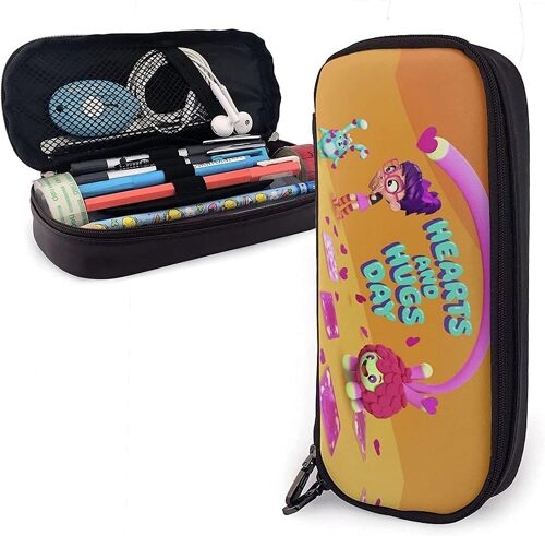 Ab-By Hat-Cher - Trousse En Cuir - Grande Capacité - Pour Stylos Et Marqueurs - Avec Fermeture Éclair