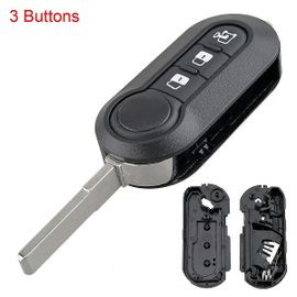 Télécommande À Clé De Voiture Pliable, Étui De Remplacement, Coque De Clé, Compatible Avec Fiat 500, Krasnopunto Bravo, 3 Boutons