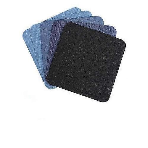 Étiquettes D¿Équipe Carrées Pour Jeans 5 Pcs Bleu Denim 12,5x12,5 Cm