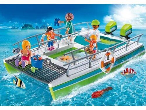 Playmobil Sports Et Action 9233 - Catamaran À Fond De Verre Avec Moteur Submersible