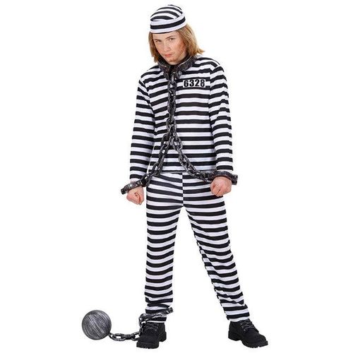 Déguisement Prisonnier Noir Et Blanc Enfant 11 À 13 Ans