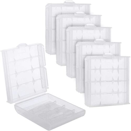 6x Petite Boîte De Stockage De Batterie En Plastique, Étui D'organisation De Stockage De Batterie Pour Piles Aa Et Aaa