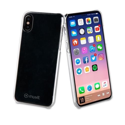 Muvit Crystal - Coque De Protection Pour Téléphone Portable - Polycarbonate - Transparent - Pour Apple Iphone X, Xs