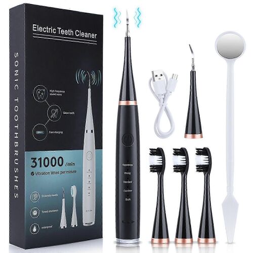 Détartreur De Dents Électrique À Ultrasons 6 En 1 Pour L¿Élimination De La Plaque Dentaire Avec 5 Modes De Nettoyage Réglables