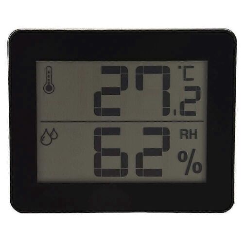 Thermomètre d'intérieur Moniteur d'humidité de température numérique Jauge d'humidité (noir)
