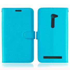 Gangxun® Housse Etui Coque Pour Asus Zenfone 2 Ze500cl Support Video Fente Kickstand Cuir Pu Étui Portefeuille Pour Asus Zenfone 2 Ze500cl Bleu