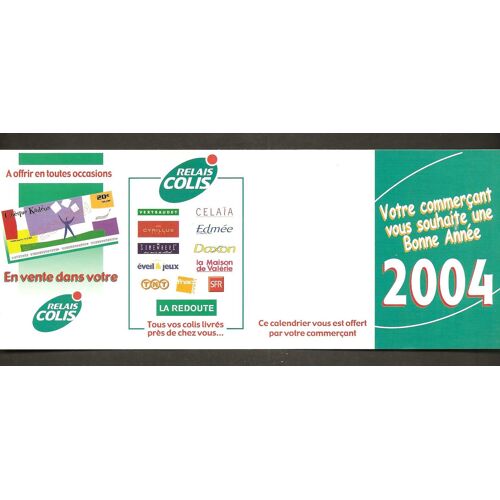 Calendrir De Poche Colis Relais 2004