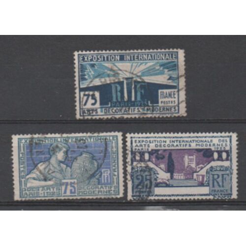France 11924/1925: Lot De 3timbres N° 212,214,215 Pour L'exposition Internationale Des Arts-Décos À Paris..