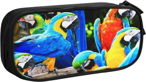 Trousse À Crayons Perroquets Est Vert Oiseau, Grande Capacité Grande Pochette Porte-Stylo