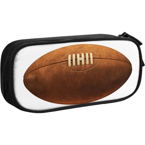 Trousse À Crayons Lacets Ballon De Rugby, Grande Capacité Grande Pochette Porte-Stylo