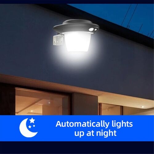 Lampe Solaire Led Au Tungstène Lampe Murale À Capteur Intelligent Domestique Lanterne D¿Éclairage De Garage De Cour Étanche Extérieure (B)
