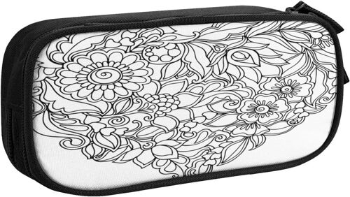 Trousse À Crayons He Livre De Coloriage Adulte, Grande Capacité Grande Pochette Porte-Stylo
