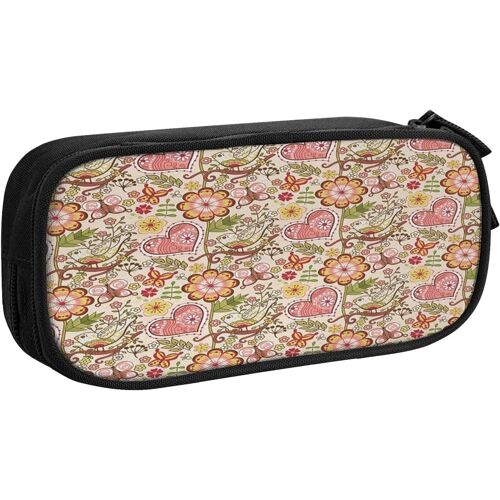 Trousse À Crayons Florale À Petite Échelle Fleur À La Mode, Grande Capacité Grande Pochette Porte-Stylo