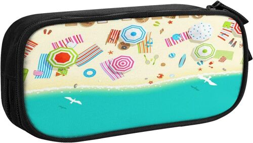 Trousse À Crayons Food Cartoon Hamburger Hot, Grande Capacité Grande Pochette Porte-Stylo