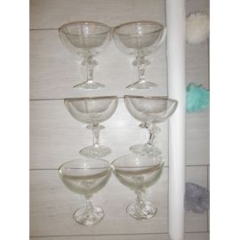 Lot De 6 Coupelles À Pied "Dauphins"