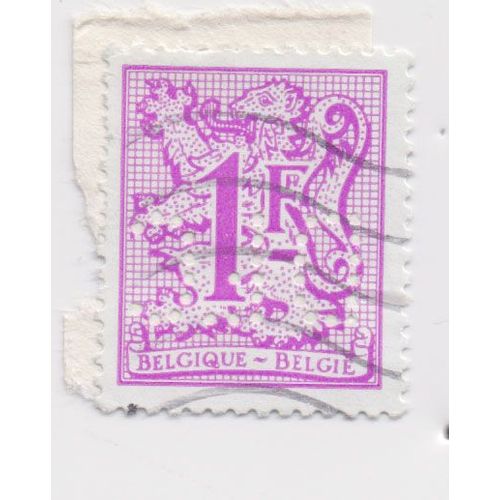 Timbre Belgique, Belgie : Armoiries De La Belgique Vermillon 1 F Belge