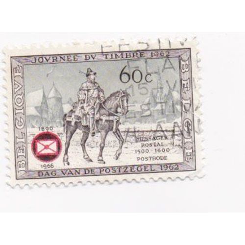 Timbre Belgique, Belgie : Journée Du Timbre 1962, 60 C Belge