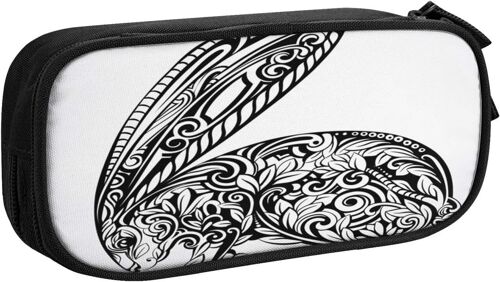 Trousse À Crayons Boules 3 Trous Dessin Animé, Grande Capacité Grande Pochette Porte-Stylo