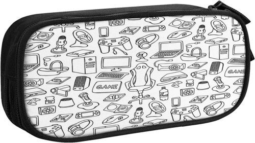 Trousse Line Stripes Bold Ethnic Chic, Grande Capacité Grande Pochette Porte-Stylo