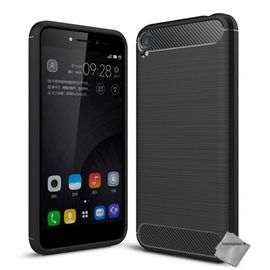 Housse Etui Coque Silicone Gel Carbone Pour Asus Zenfone Live Zb501kl + Verre Trempe - Noir