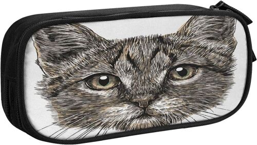 Trousse À Crayons Splash Jet D'encre Couleur Bleu, Grande Capacité Grande Pochette Porte-Stylo