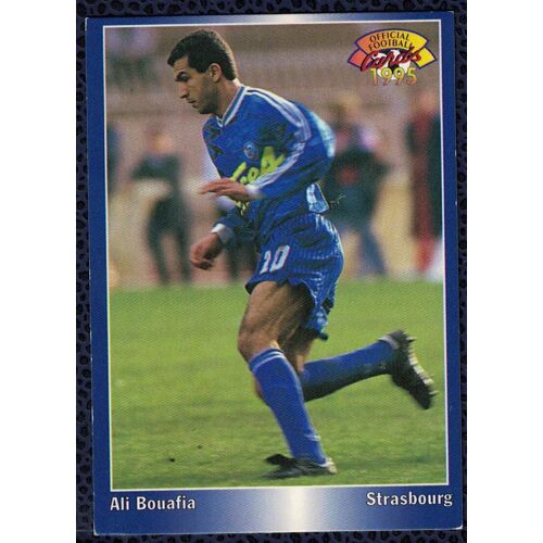 Panini Football Ali Bouafia Attaquant Strasbourg 1995 Carte N° 187