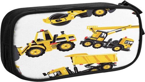 Trousse À Crayons Road Roller Bulldozer Dumper Truck, Grande Capacité Grande Pochette Porte-Stylo