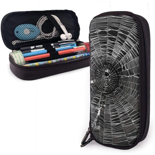 Sac ¿¿ Crayons Toile D'araign¿¿E Porte-Crayon En Cuir ¿¿Tui ¿¿ Crayons L¿¿Ger Compartiments ¿¿Tui ¿¿ Crayons Pour ¿¿Cole Coll¿¿Ge