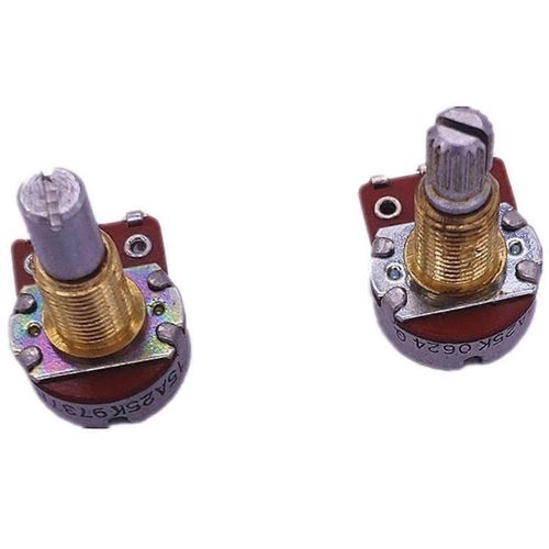 2pcs Guitare Potentiomètre Spline Petit Pot Guitare Électrique Basse Effet Ampli Tonalité Volume 18mm Pièces D¿Arbre